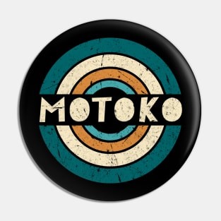 Retro Styles Motoko Name Birthday 70s 80s 90s Circle Pin