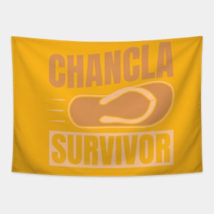 Chancla Survivor Funny Spanish Home Joke Gifts Idea Tapestry