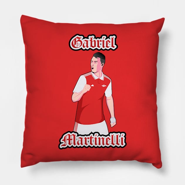 Martinelli - ARS 22 Football Celebration Pillow by LanaIllust