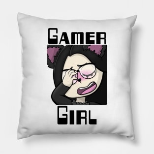 Gamer Girl, Wolf Girl, Facepalm. Twitch streamer emote Pillow