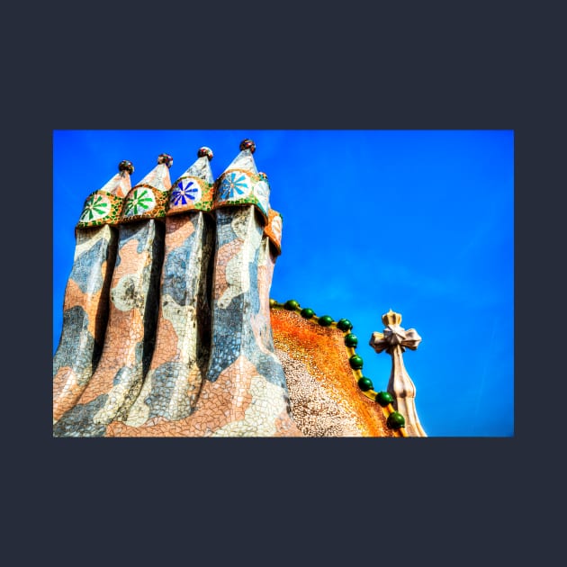 Casa Batllo, Gaudi's Chimneys, Barcelona by tommysphotos