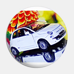 New Fiat 500 surrealism Pin