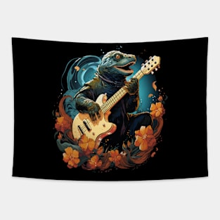 Eel Playing Guitar Tapestry