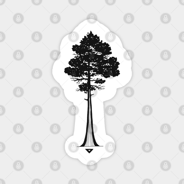 Line pine tree Magnet by norakamuy