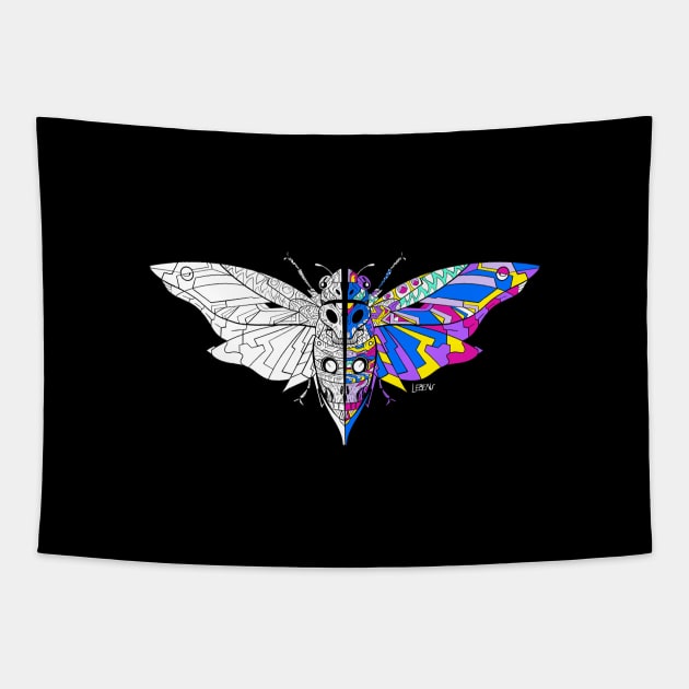 mexican cicada cigarra chicharra bug ecopop in monstrous bestiary design in totonac patterns art Tapestry by jorge_lebeau