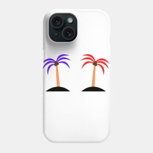 red purple palm tree texture Phone Case