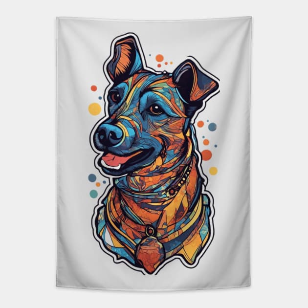 Patterdale Terrier Tapestry by SpottydoggCreatives