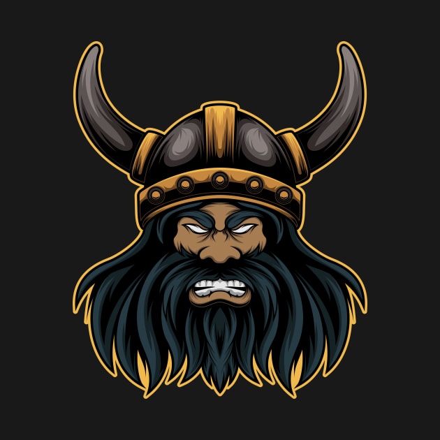 Angry viking mascot by JagatKreasi