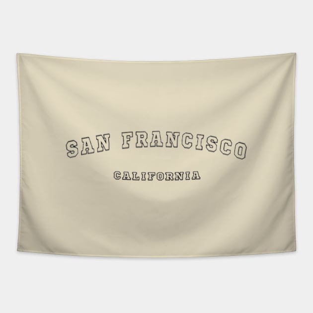 San Francisco California State text Tapestry by Nyrrra