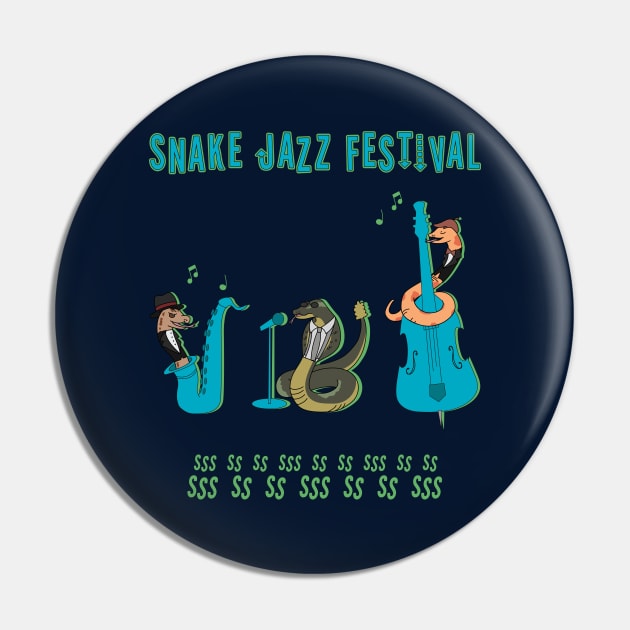 Snake Jazz Festival Pin by kayability