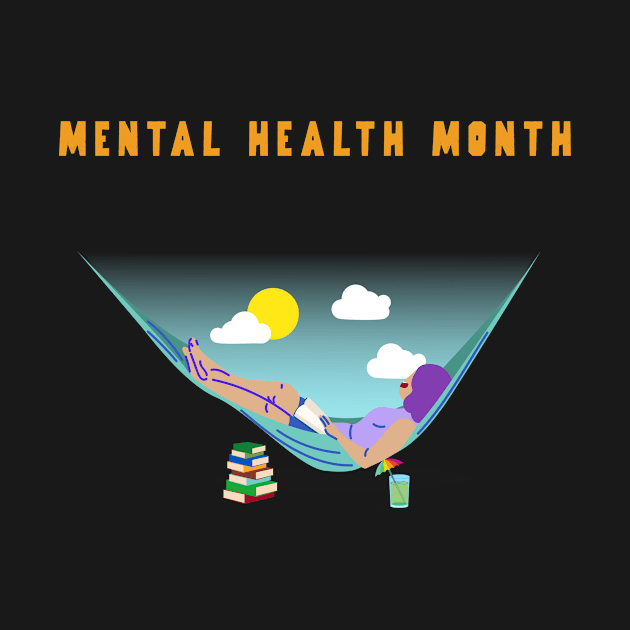 Mental Health Month - Relaxing Time by Rachel Garcia Designs