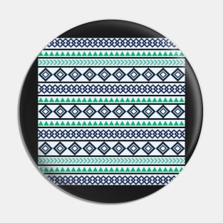 Tribal pattern in ocean colors Pin