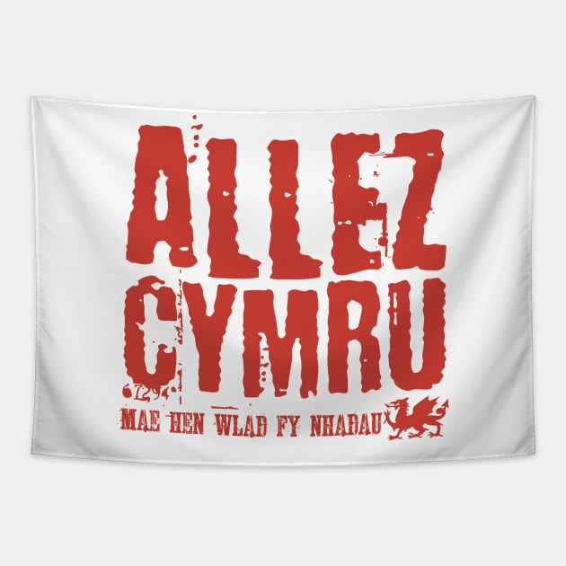 Allez Cymru, Wales in France Tapestry by Teessential