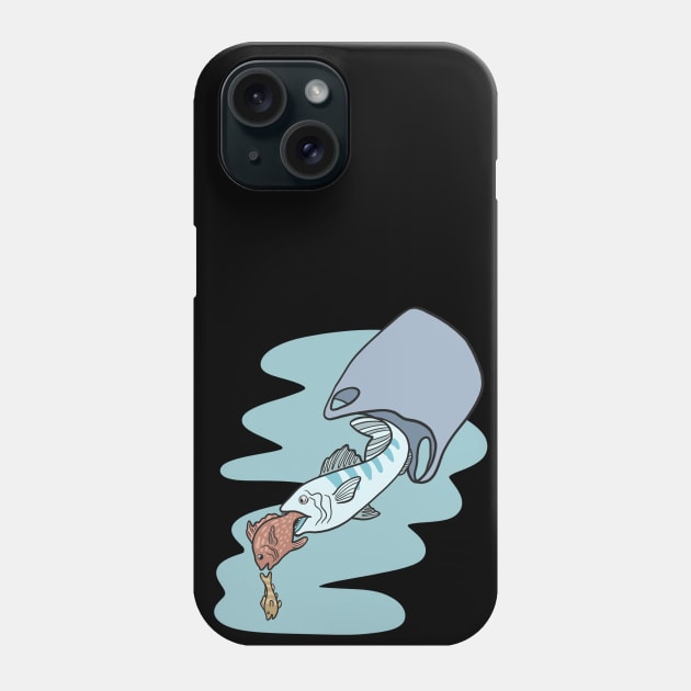 Plastic Bag Eating Fish - Fight Plastic Pollution Climate Change Phone Case by isstgeschichte