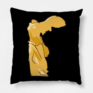 Winged Victory of Samothrace - Golden Version Pillow