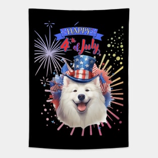 Samoyed: Happy 4th of July Tapestry