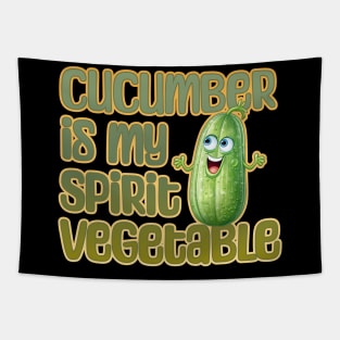 Cucumber is My Spirit Vegetable Tapestry