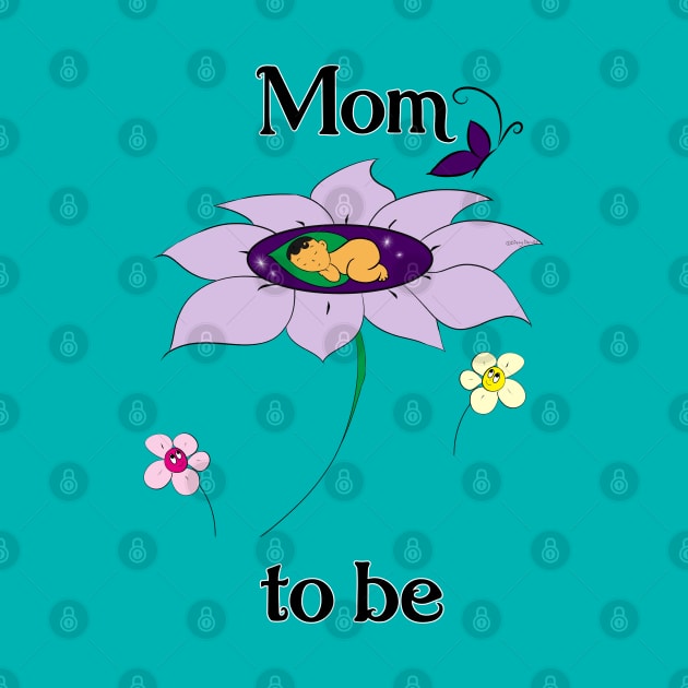 Mom To Be_Purple Flower by DitzyDonutsDesigns