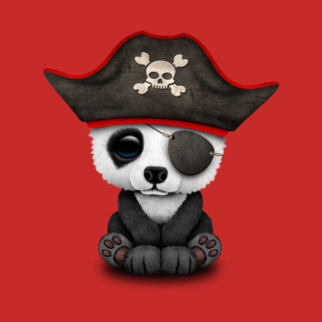 Cute Baby Panda Pirate by jeffbartels