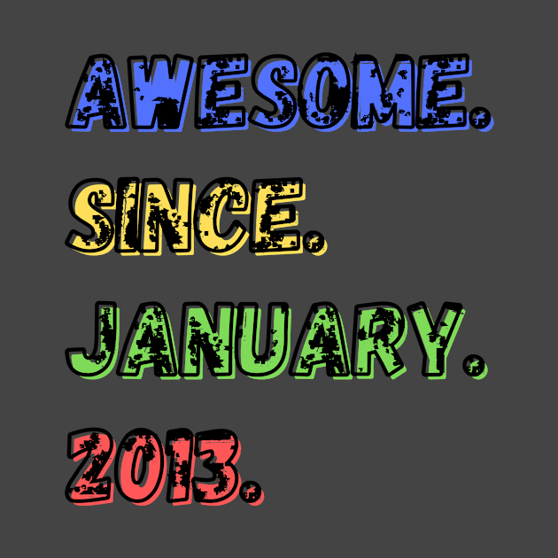 Awesome. Since. January. 2013. Shirt by LBAM, LLC