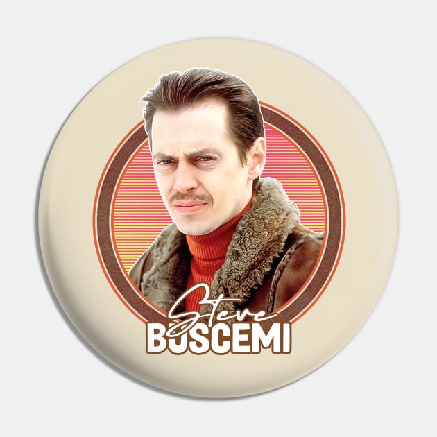 Steve Buscemi // Retro Style Fan Art Design Pin by DankFutura