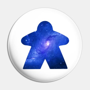 Sky Blue Space Galaxy Meeple | Board Game Fan Pin