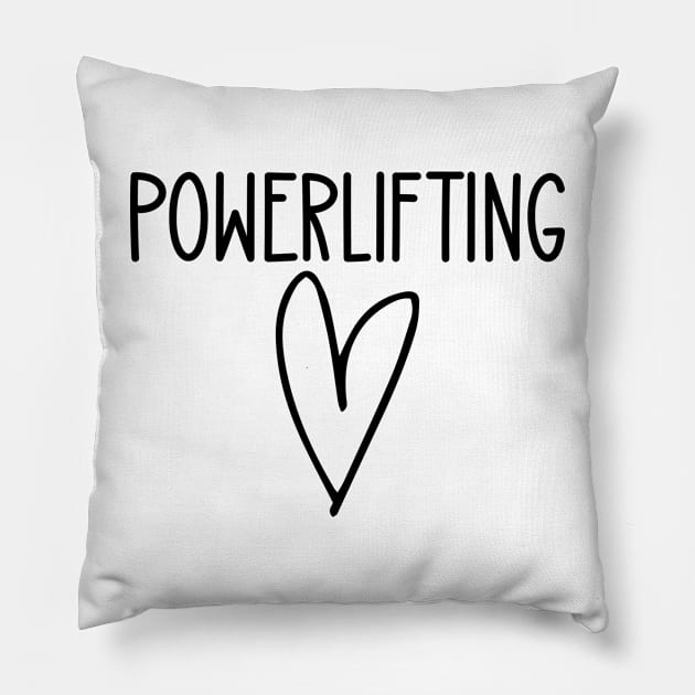 Powerlifting Heart Pillow by HaroonMHQ