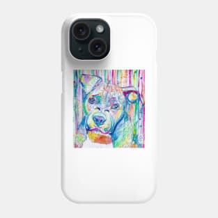 PIT BULL Watercolor portrait .7 Phone Case