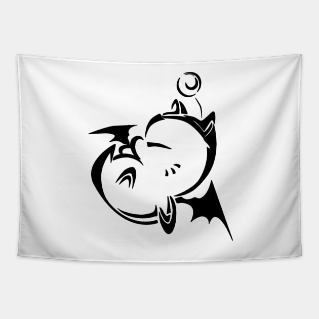 Moogle outline Tapestry by DRKNT