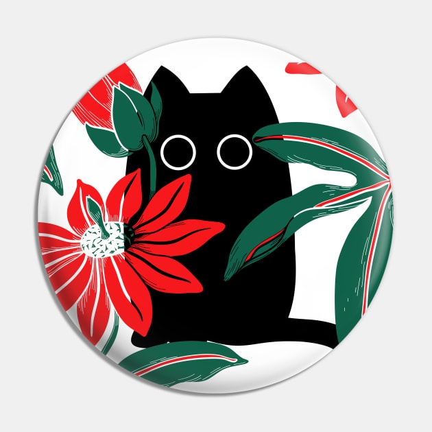 Tropical Trespasser "A Black Cat Among the Plants" Pin by Vapison