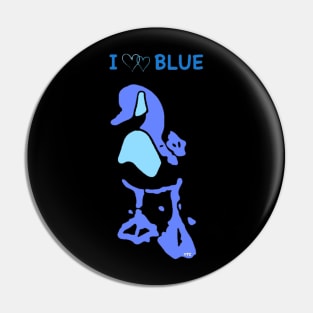 I LOVE BLUE Pin