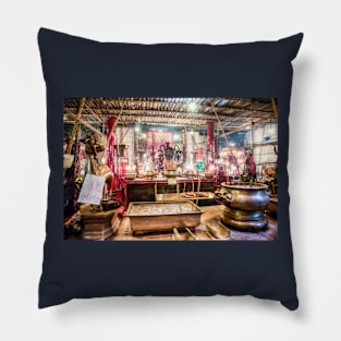 Chinese Temple Hong Kong Pillow