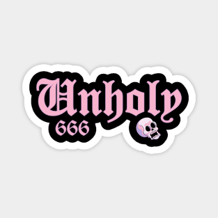 Unholy 666 Pastel Goth Kawaii Skull Magnet