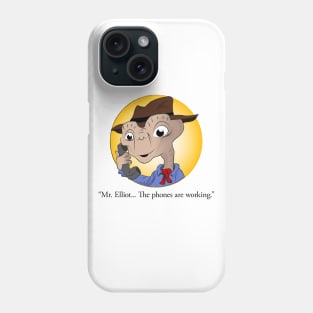 Friendly Alien in a Dinosaur Park (Text) Phone Case