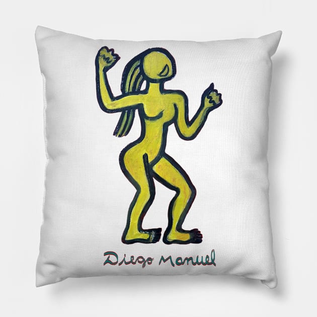 dancing girl Pillow by diegomanuel