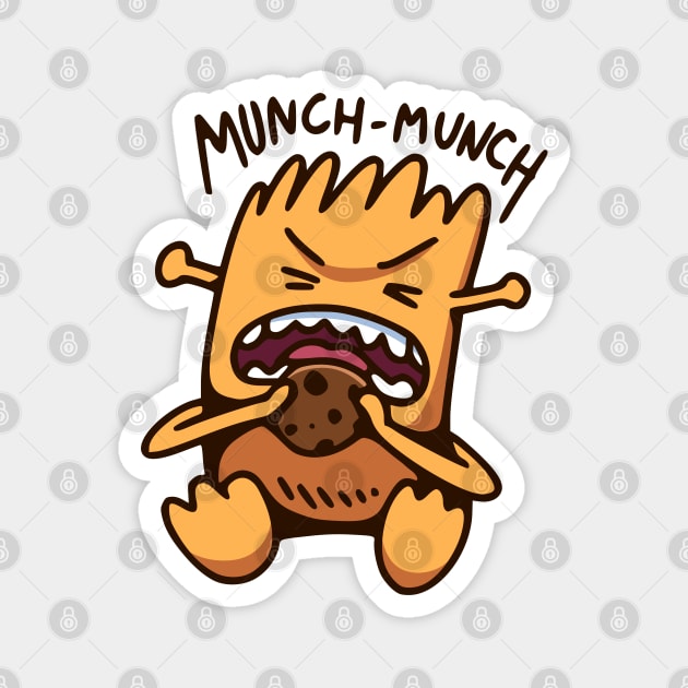 This Monster Eats Cookies Magnet by bhirawa2468