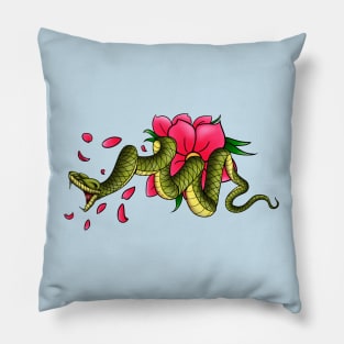 Snake and Blossom Pillow