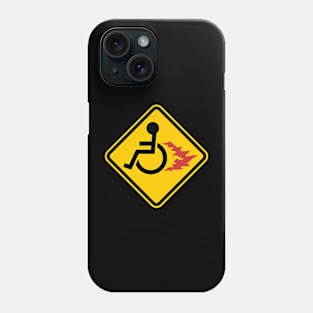 Wheelchair On Fire - neg Phone Case