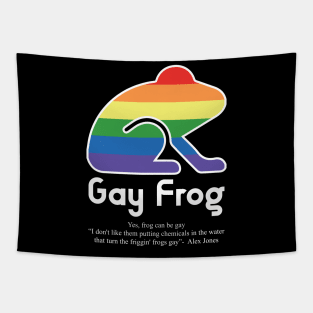 Gay Frog G10w - Can animals be gay series - meme gift t-shirt Tapestry