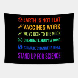 Earth is not flat! Vaccines work! Tapestry