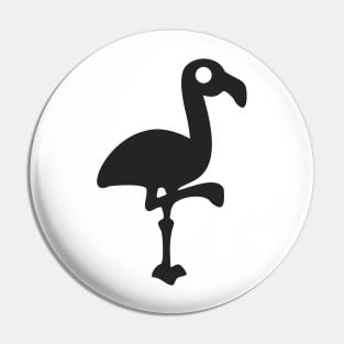 Simple Black Flamingo Pin