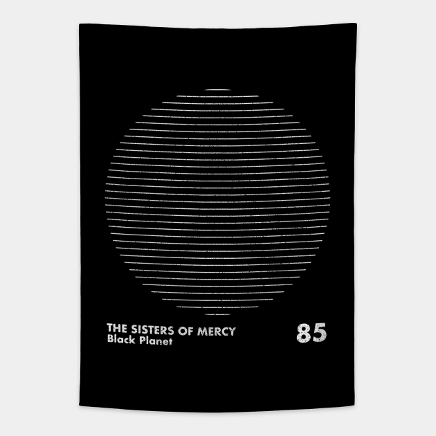 Black Planet / The Sisters Of Mercy / Minimalist Artwork Design Tapestry by saudade