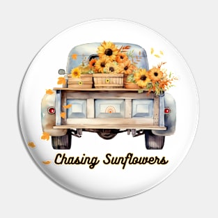 Chasing Sunflowers Pin