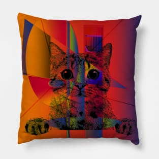 HYPNOSIS CAT Abstract Pillow