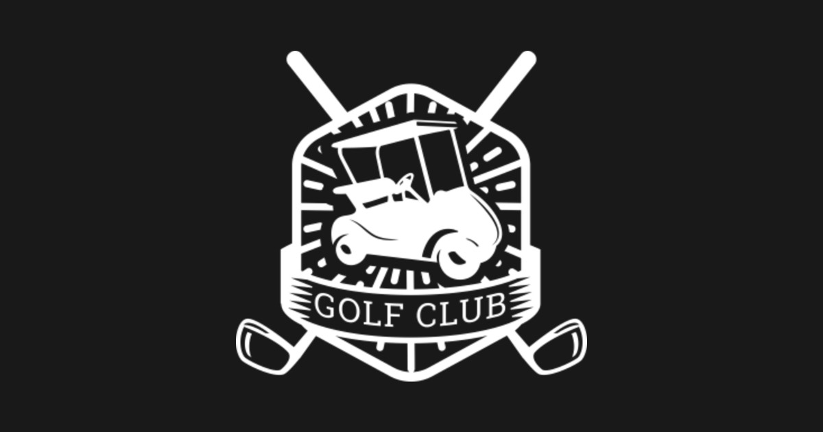 Golf Club Logo With Golf Cart By Luckydudeshirts