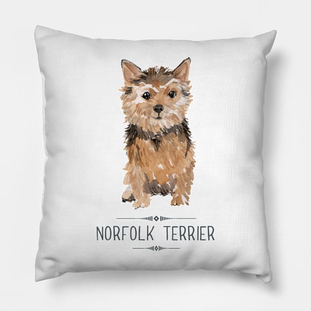 Norfolk Terrier Pillow by bullshirter