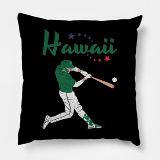 Hawaii USA Baseball Pillow