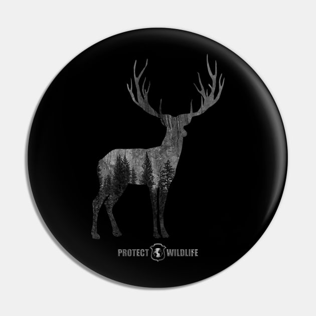 Protect Wildlife - Nature - Deer Silhouette Pin by JTYDesigns