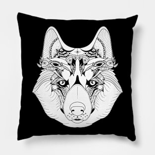 White Wolf Pillow