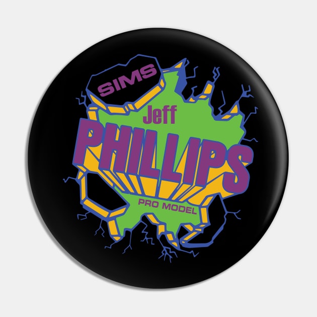 Jeff Phillips Purple Skateboard Pin by zavod44